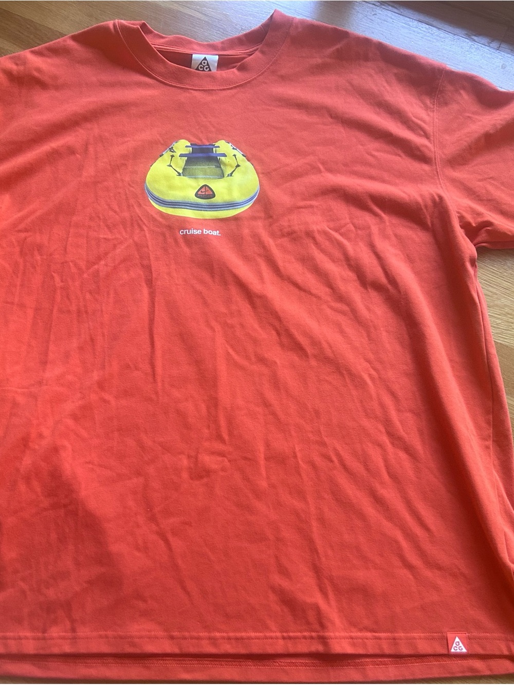Nike ACG “cruise boat” graphic shirt men’s XXL orange